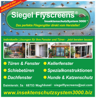 Siegel Flyscreens Inserrat Beispiel